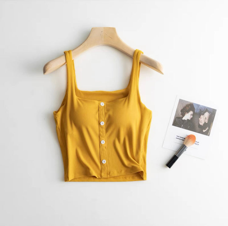 Alivia Button-Up Padded Camisole